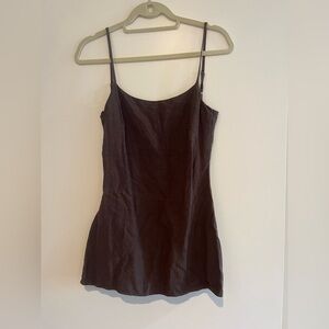 Princess Polly Brown Linen mini dress